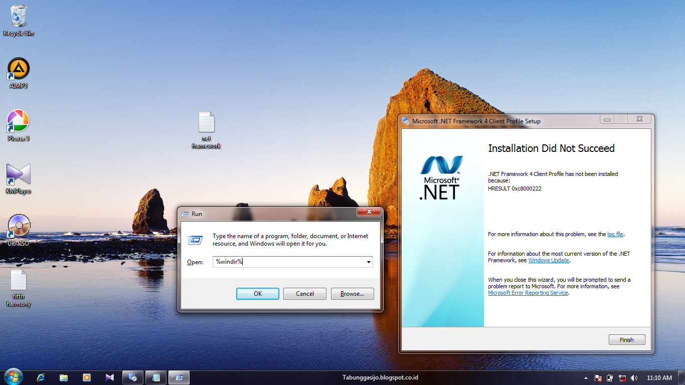 Net Framework 4.5 для Windows 7. Failed hresult