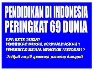 PENDIDIKAN DI INDONESIA PERINGKAT 69 DUNIA