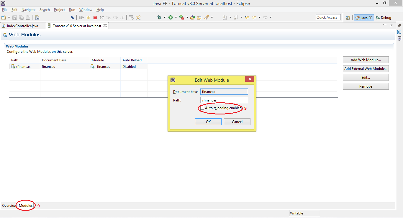 Hot swapping no Eclipse usando DECVM
