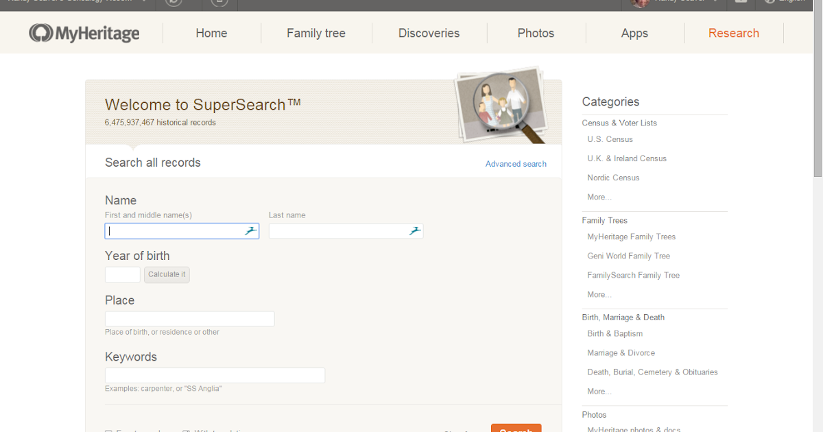 GeneaMusings Finding MyHeritage Record Collection Lists