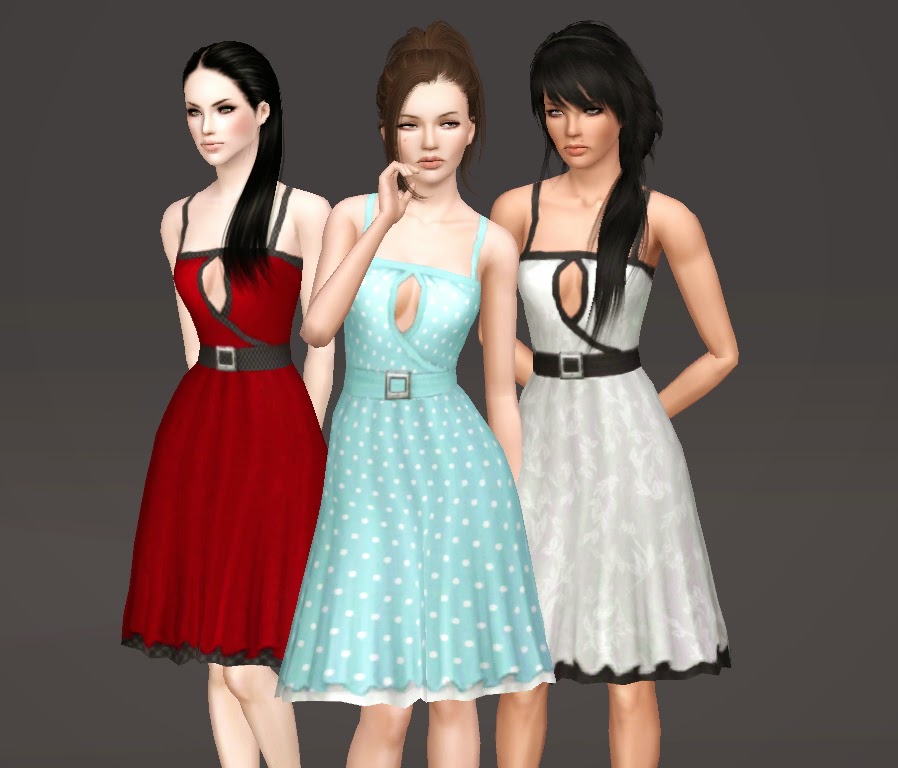 Belted Layer Sundress ~ NyGirl Sims