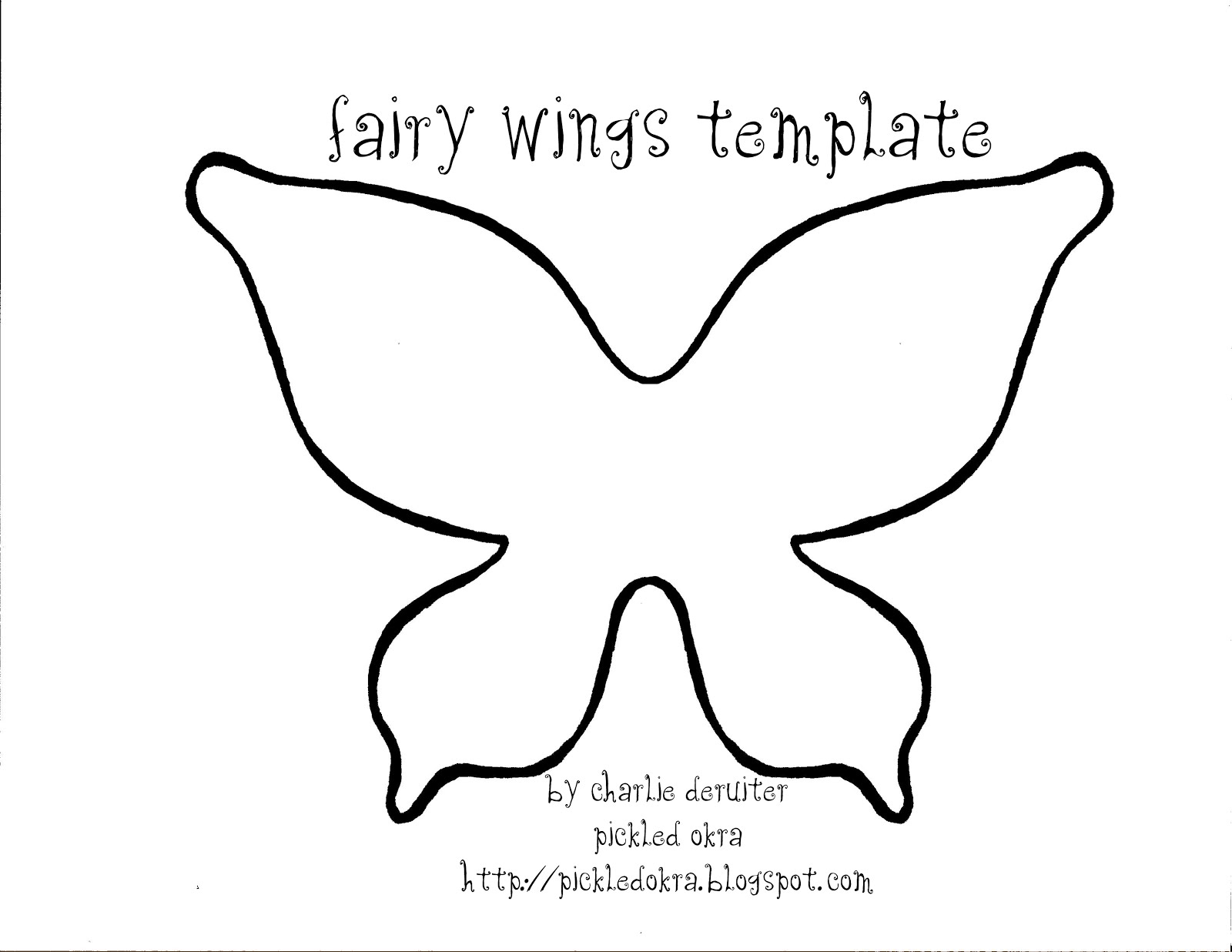 Template Fairy Wings