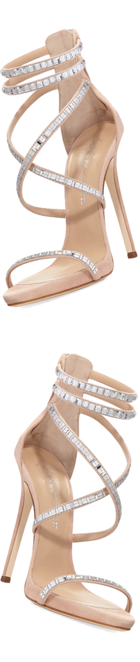 Giuseppe Zanotti for Jennifer Lopez Coline Suede and Crystal Sandal