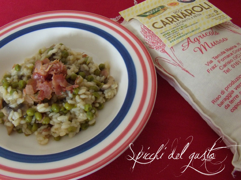 risotto piselli funghi e prosciutto cotto 