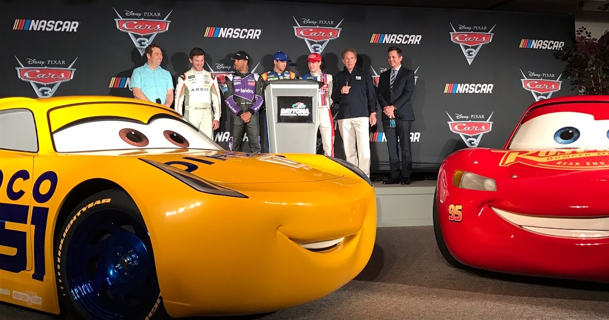 Cars 3 News NASCAR Press Event Unveils LifeSize Dinoco