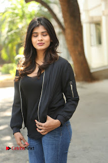 Actress Hebah Patel Stills in Denim Jeans at Ekkadiki Pothavu Chinnavada Thanks Meet  0030
