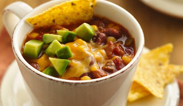 Slow-Cooker Cheesy Beef and Bean Soup