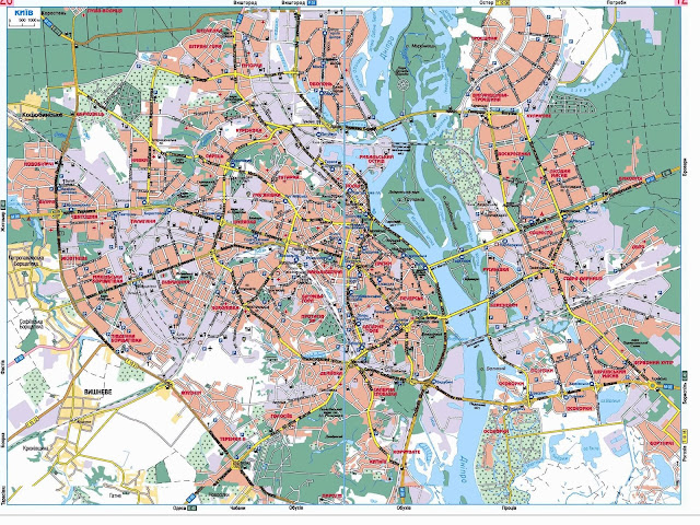 Mapa da cidade de Kiev – Ucrânia