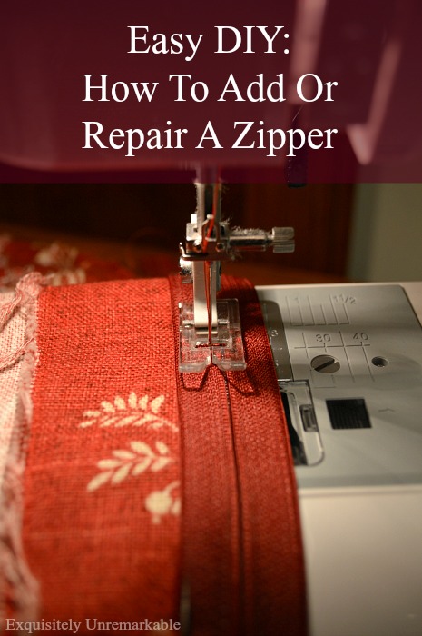 Easy DIY: How To Add Or Repair A Zipper