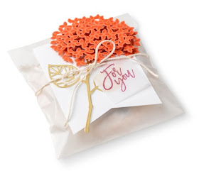 Stampin' Up! Thoughtful Branches flower treat bag #stampinup -- ONLY available in August 2016 www.juliedavison.com