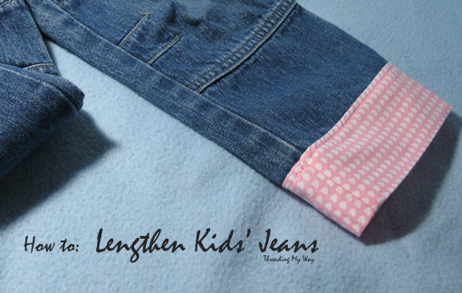 Threading My Way: How to Lengthen Kids' Jeans...