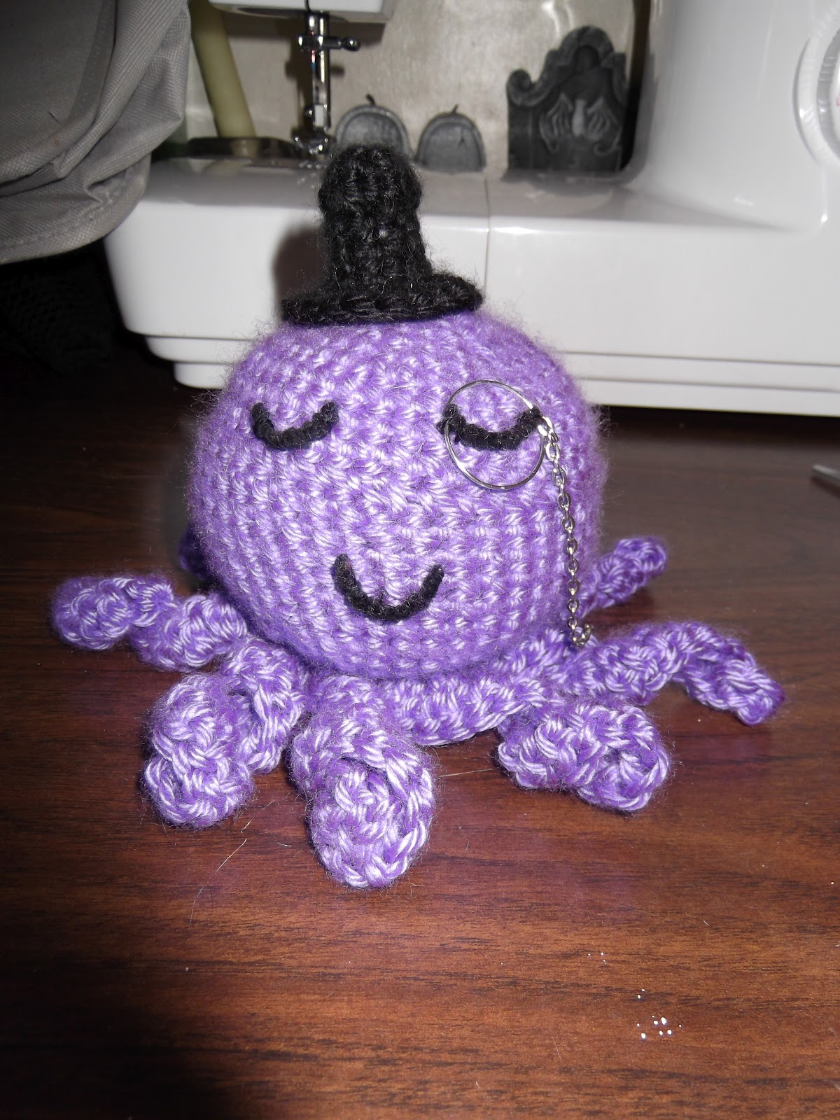 Dlaka Studios Crochet Octopus With Top Hat And Monocle