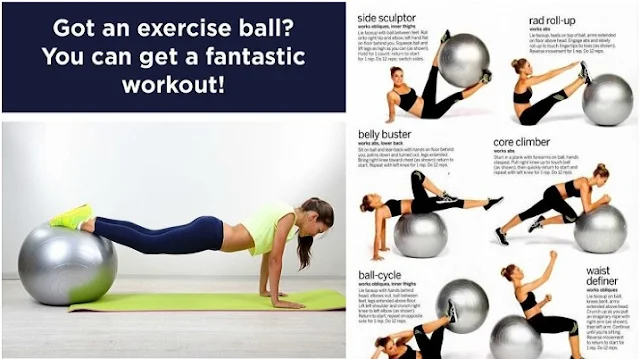 Stability Ball Workout For Strong Core Abs & Legs