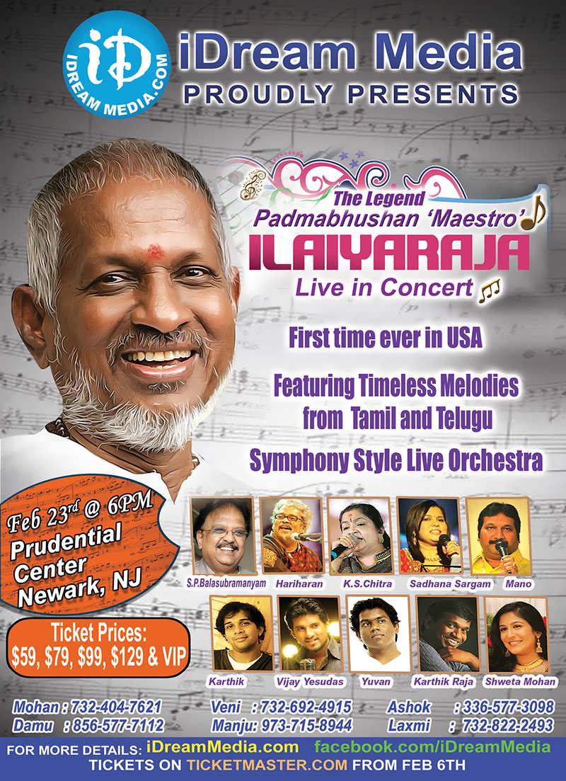 Ilayaraja Live Concert in USA Poster Actress Images Events