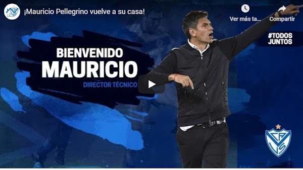 Oficial: Vélez Sarsfield, Mauricio Pellegrino firma como técnico hasta junio de 2021 Oficial: Vélez Sarsfield, Mauricio Pellegrino firma como técnico hasta junio de 2021