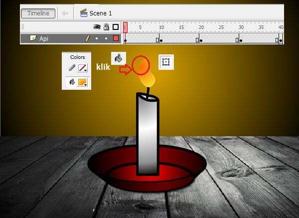 Tutorial Cara Membuat Animasi Api Lilin Sederhana Dengan Macromedia Flash 8 Ilmunesia