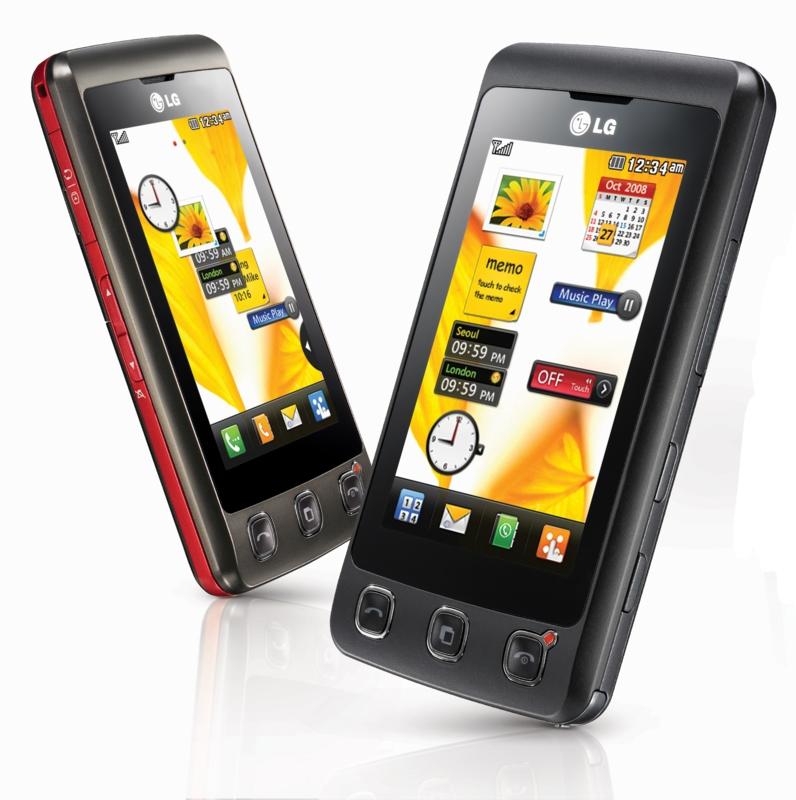 mobile LG KP500 cheap touch phone