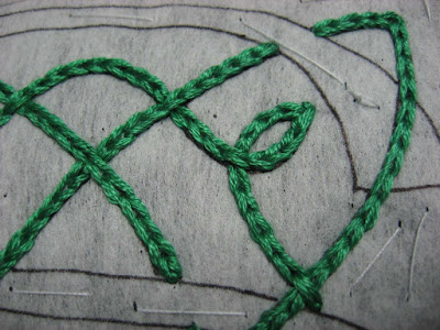 Detail of curves on Celtic knot design