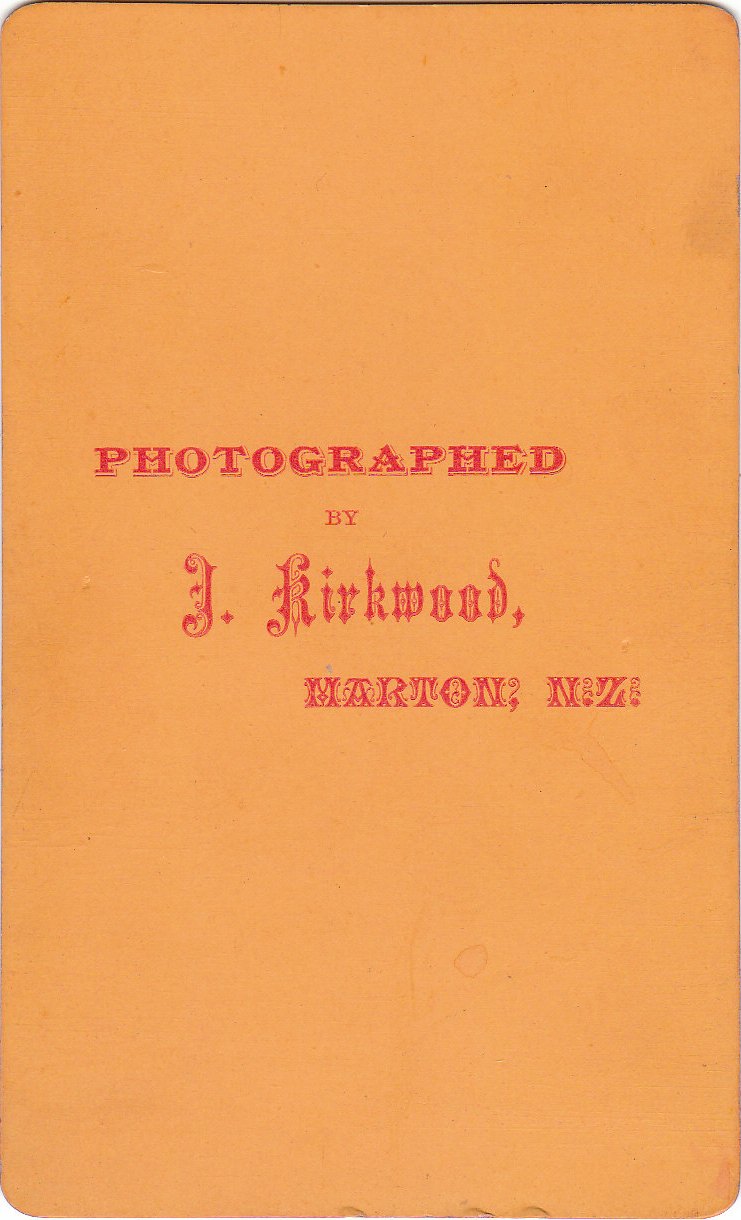 Early New Zealand Photographers KIRKWOOD, John