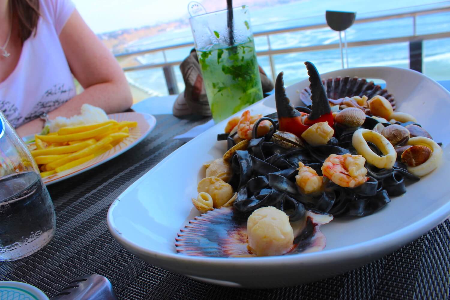 black pasta with view in vivaldino
