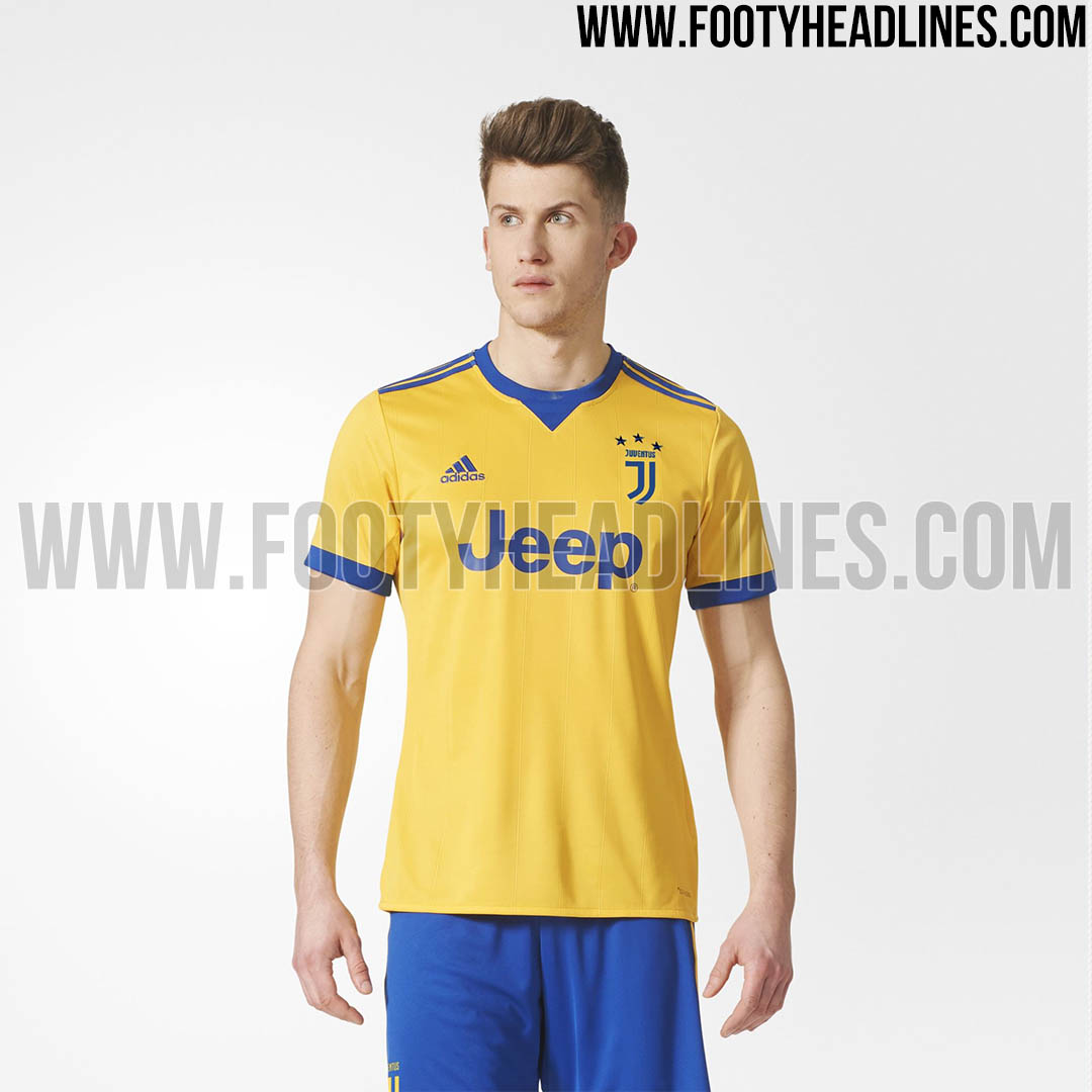 adidas Juventus 17/18 Away Shirt - Bold Gold/Collegiate Royal
