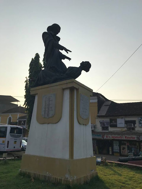 The Statue Of Abbe Faria at Panjim Goa
