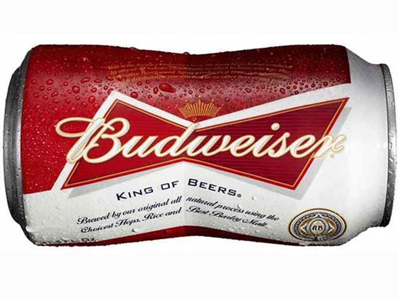 new Budweiser Bow-tie Shaped Cans