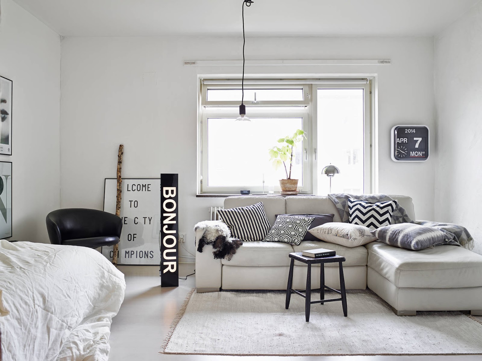 Fresh Look at My Scandinavian Home A Cool Black And White Swedish Apartment