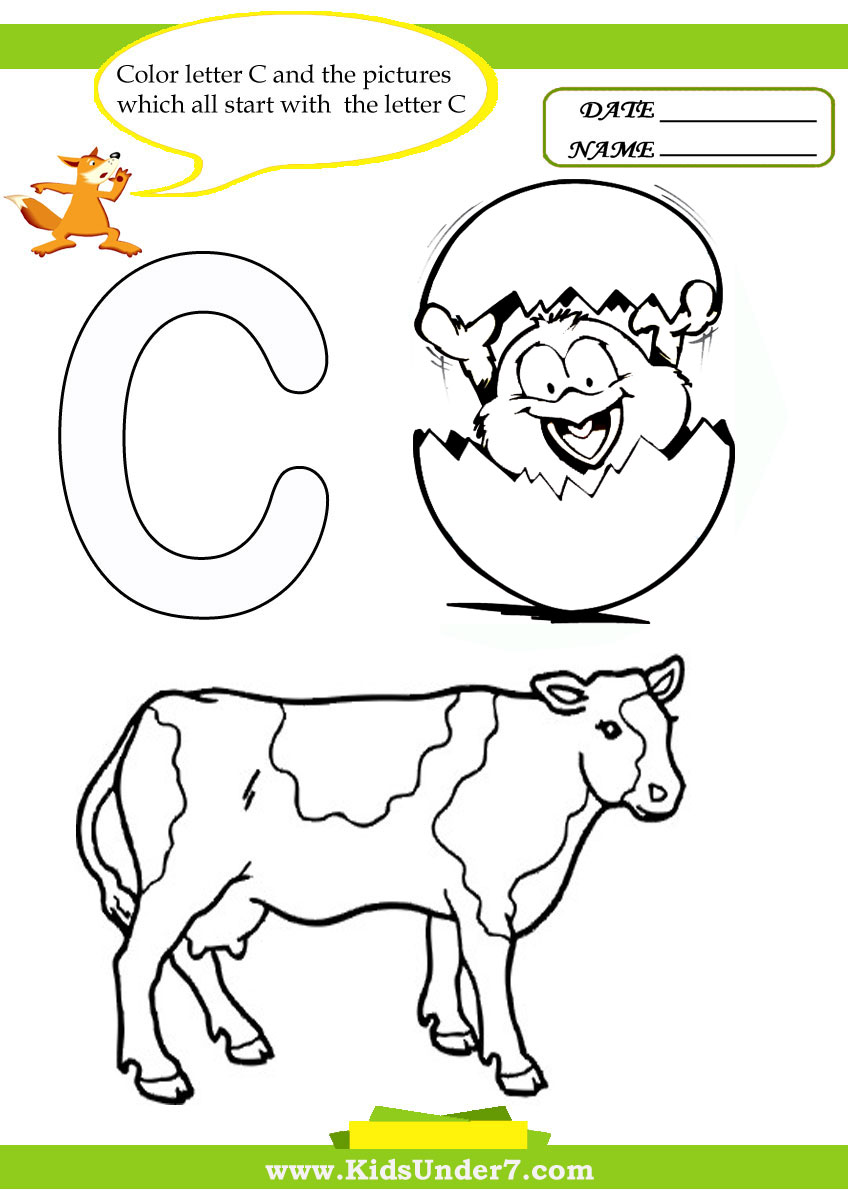 Kids Under 7 Letter С Worksheets and Coloring Pages Kids Under 7 Letter С Worksheets and Coloring Pages