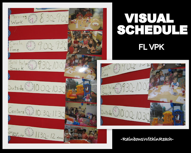 photo of: Visual Schedule in VPK using Photographs as Cues