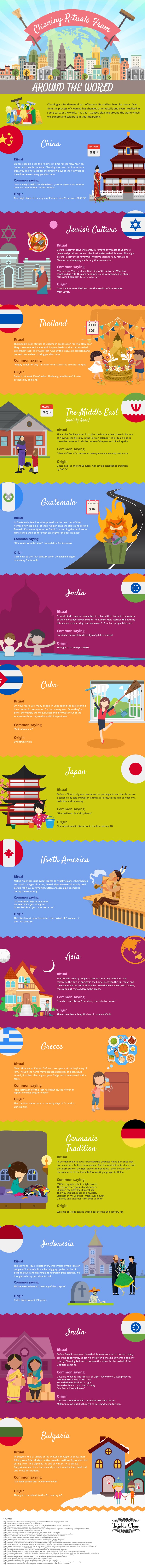 Cleaning Rituals From Around The World #infographic