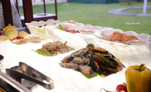 Some of the seafood choices to be chosen and grilled ala-minute
