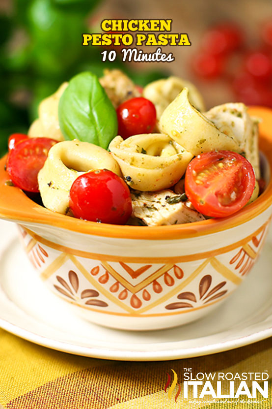 Italian Food Chicken Pesto Pasta (Tortellini Recipe) + Video