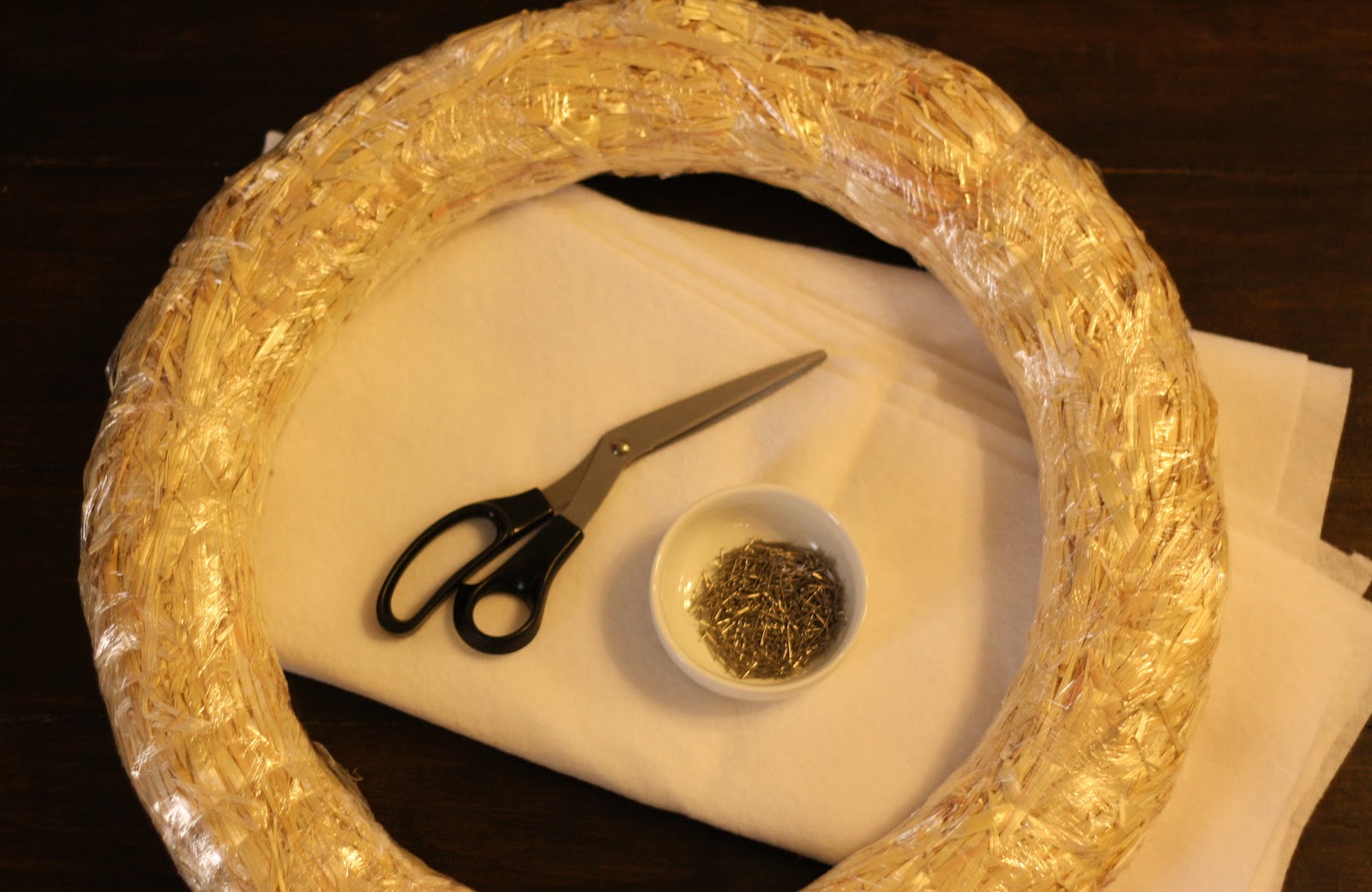 It's a Strange and Lovely Ride {DIY} White Felt Leaf Wreath