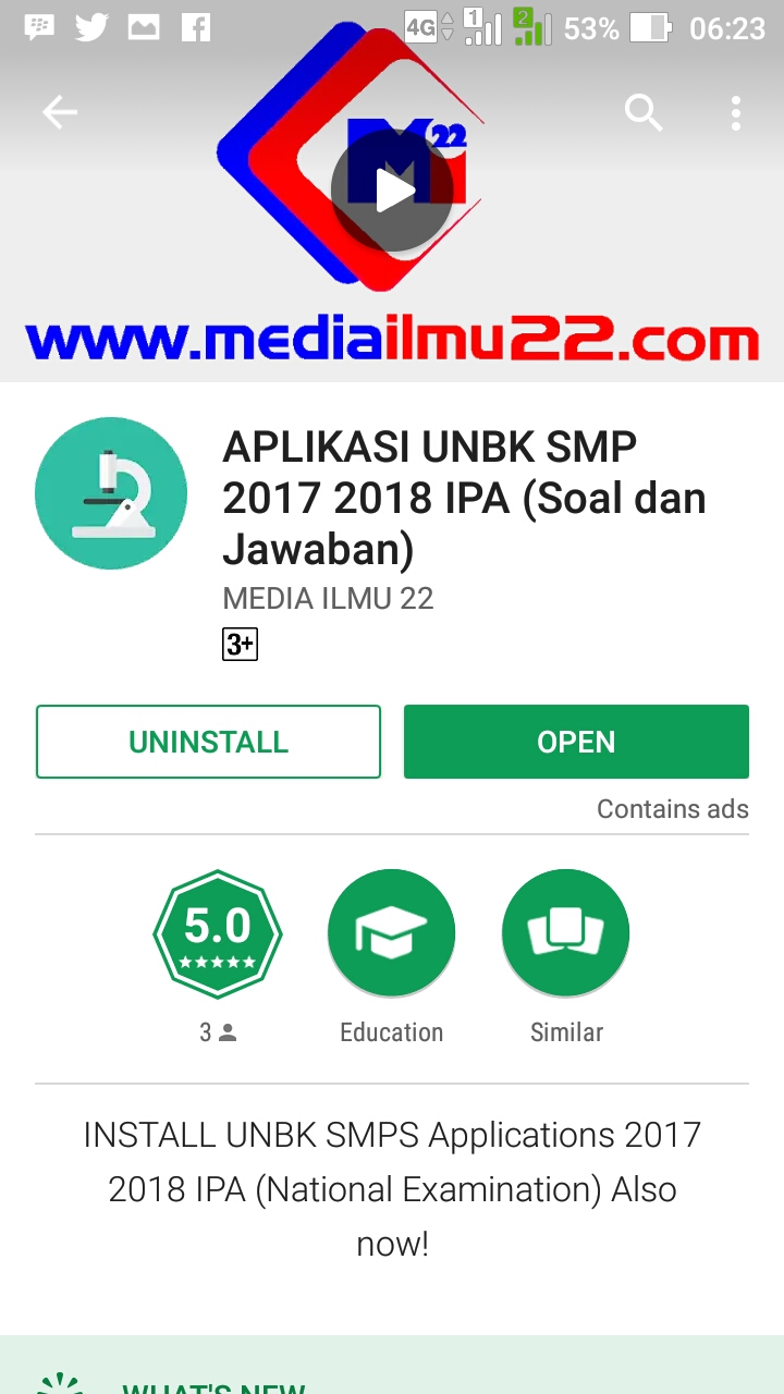 Aplikasi Simulasi Soal UNBK IPA SMP Gratis !! MediaIlmu22