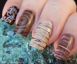 nail chocolate spun pinking sugar created using manimonday chocolates