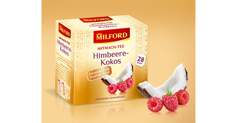  300 Tester für MILFORD Mitmach-Tee “Himbeere-Kokos”