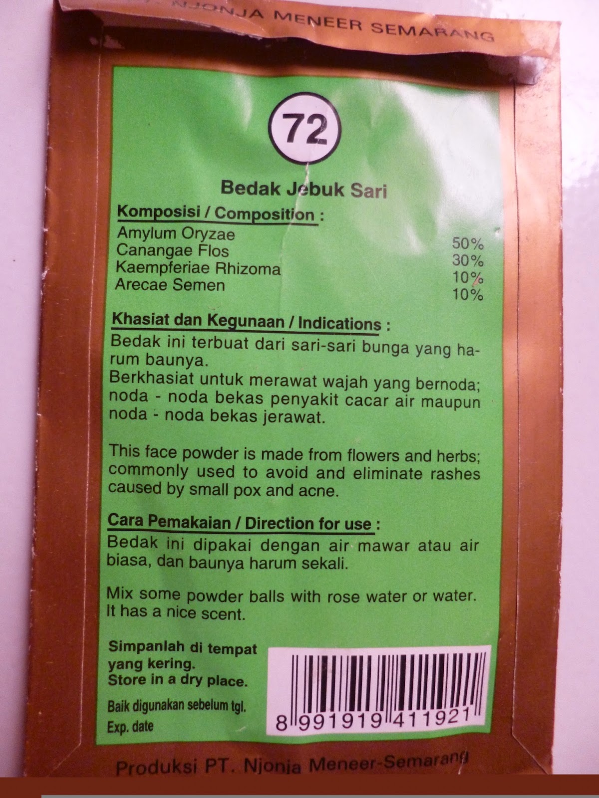 Bedak Jerawat Nyonya Meneer