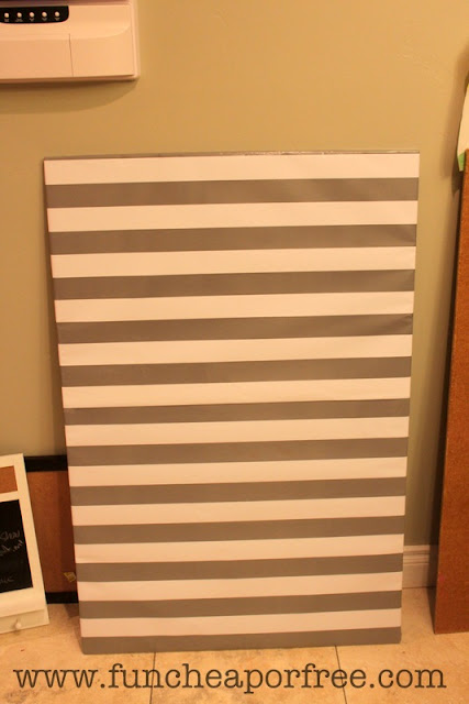 Front of DIY bulletin board, from Fun Cheap or Free