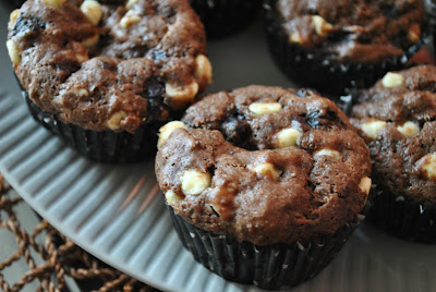 Muffins double chocolat aux bleuets recettes MUFFIN AUX BLEUETS ET SEMOULE DE MAÏS