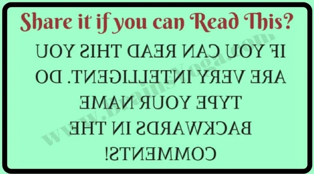 Can you read backward?