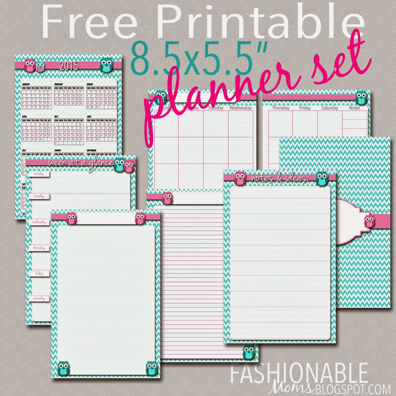 Free Half Page Planner Printables