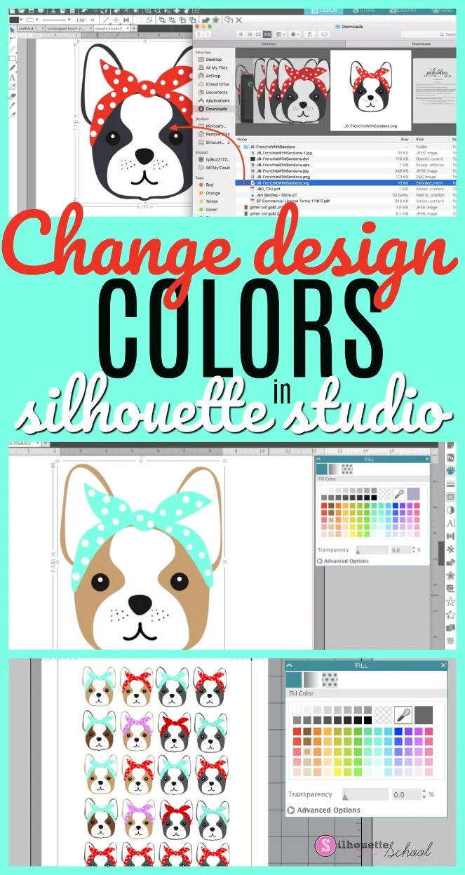 Change Color of SVG and Silhouette Designs in Silhouette Studio