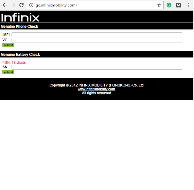 Infinix genuine checker