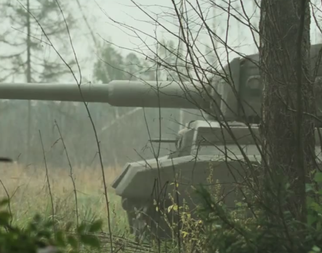 Chimeras God rides a golden tank. A comment on "White Tiger"