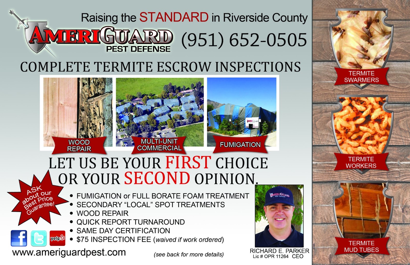 Pest Termite Gopher Control In Temecula Murrieta Hemet Moreno Call Ameriguard Pest Defense For A Termite Inspection