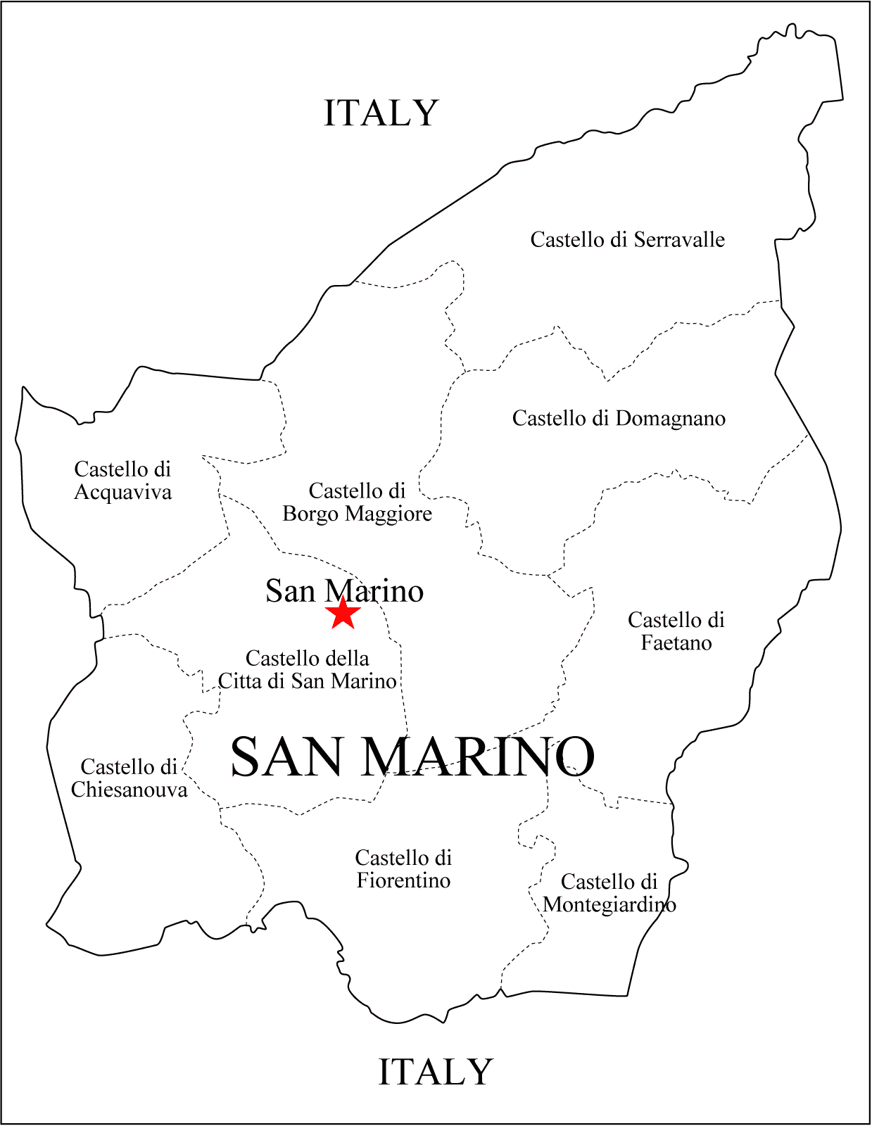 San Marino | Landkarten kostenlos – Cliparts kostenlos San Marino | Landkarten kostenlos – Cliparts kostenlos