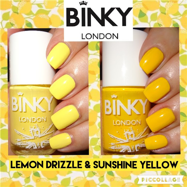 Wendy's Delights BINKY LONDON Nail Polishes Lemon Drizzle & Sunshine Yellow