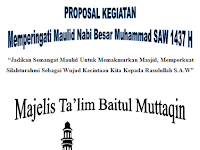 Contoh Proposal Maulid Nabi Muhammad Saw