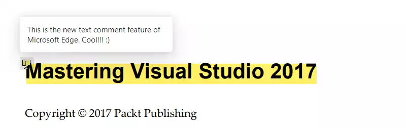 Microsoft Edge (Chromium) browser with PDF comments